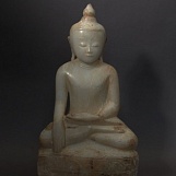 Редкая алебастровая скульптура Будды периода Шан, 18 в.